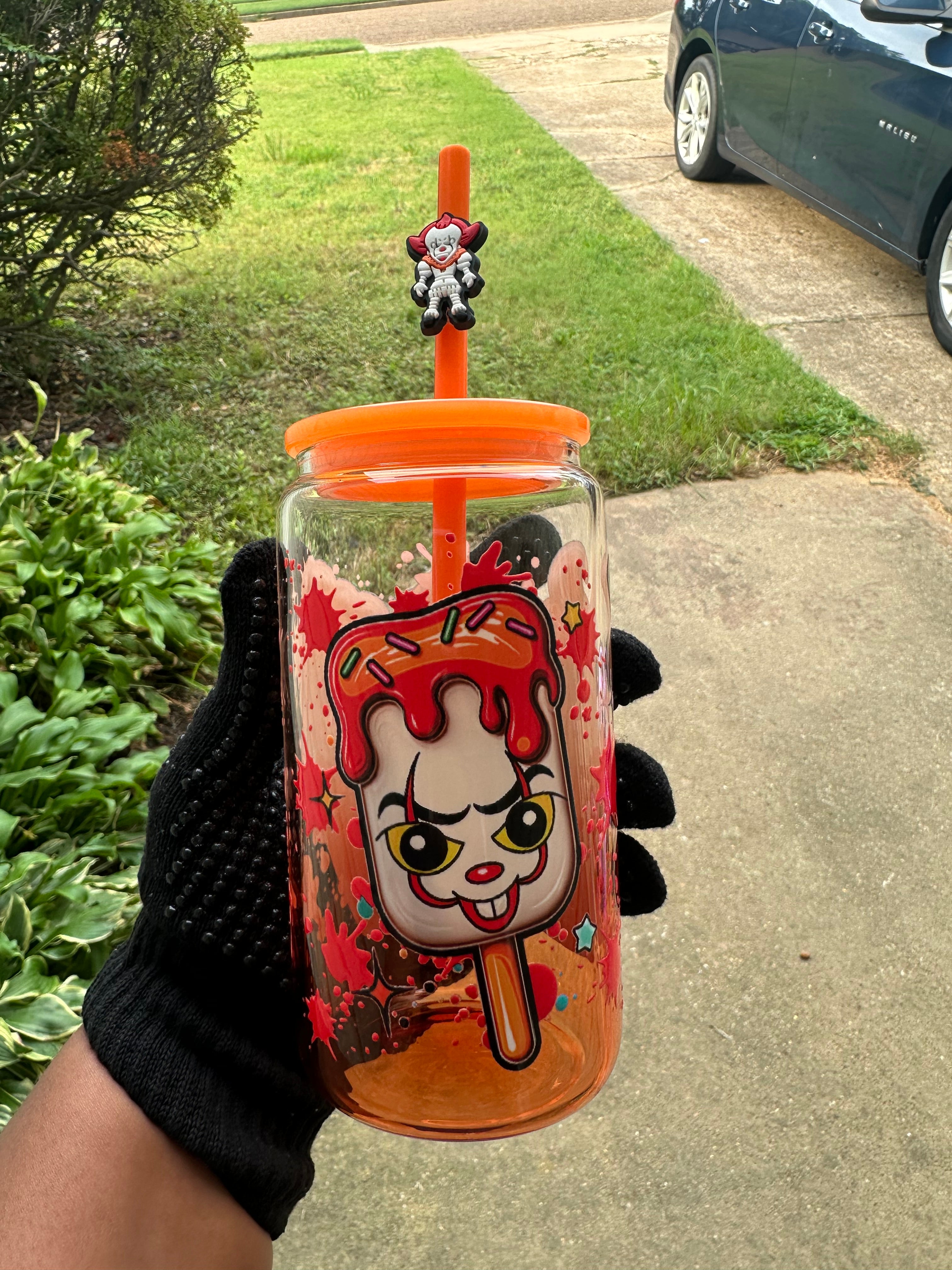 Spooky ice cream Glass tumbler
