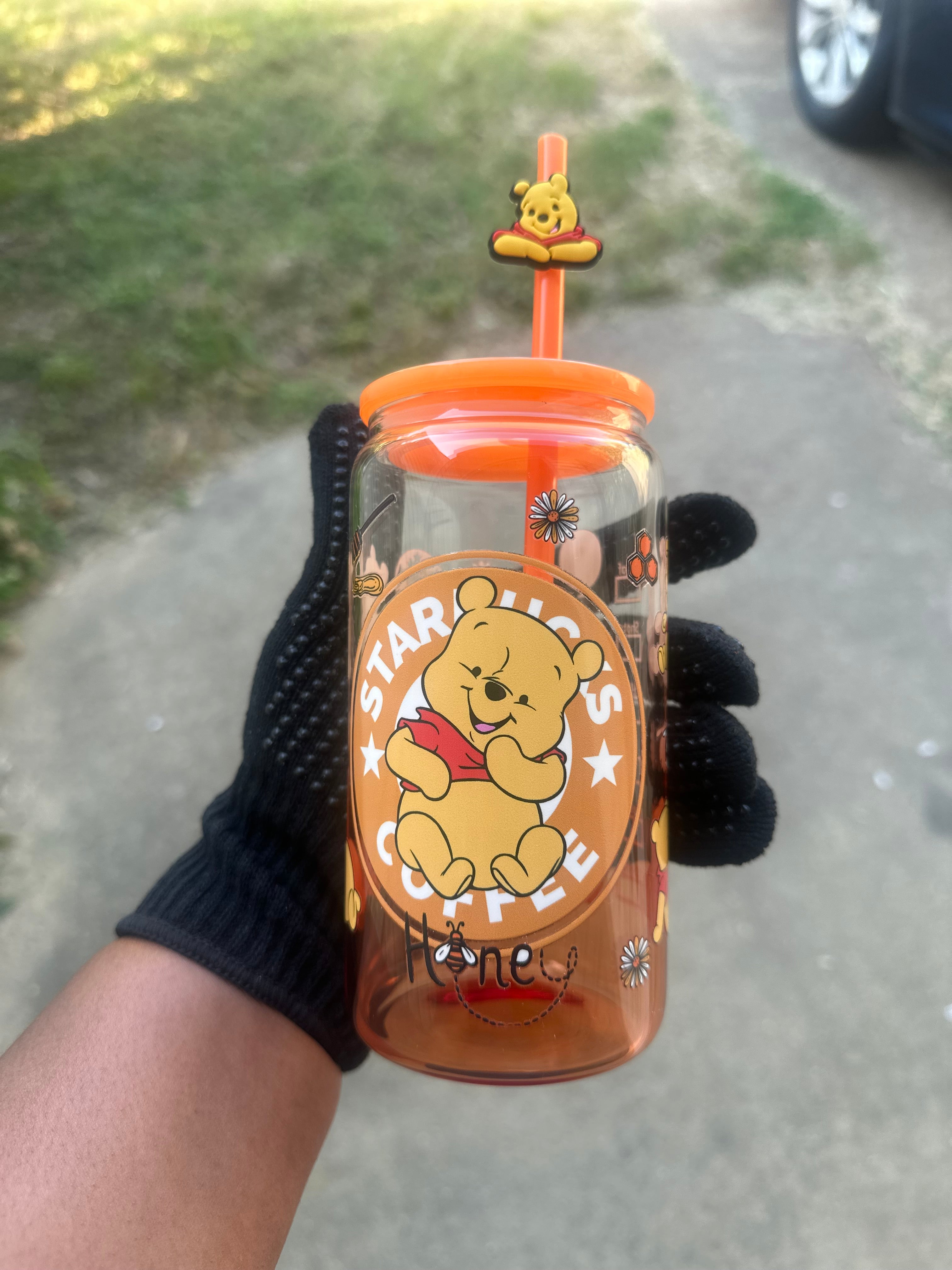 🍯 Honey Bear Coffee Glass