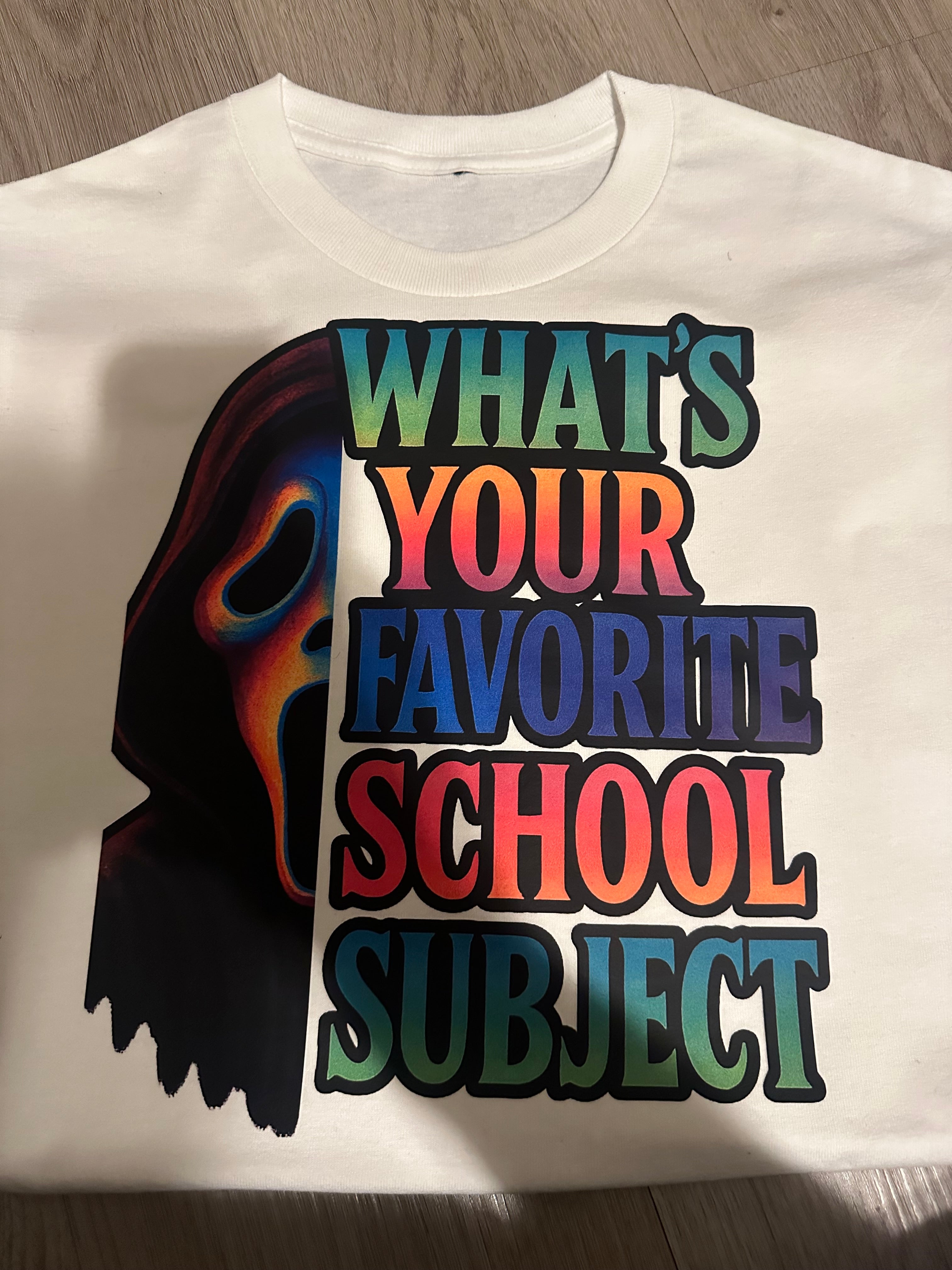 Spooky school subject T-shirt