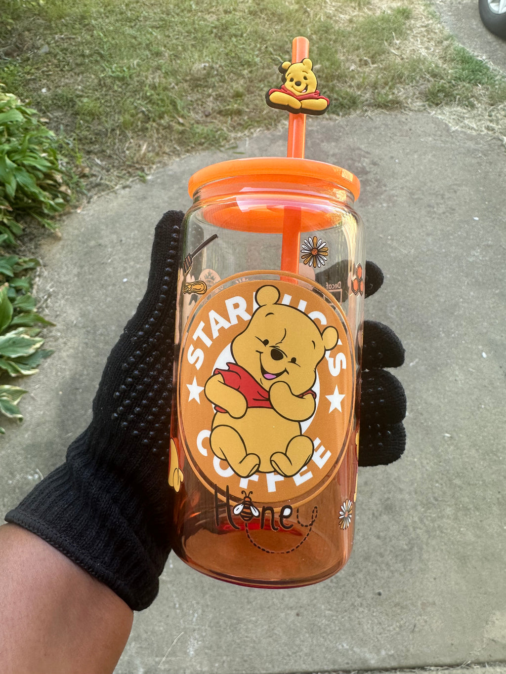 🍯 Honey Bear Coffee Glass