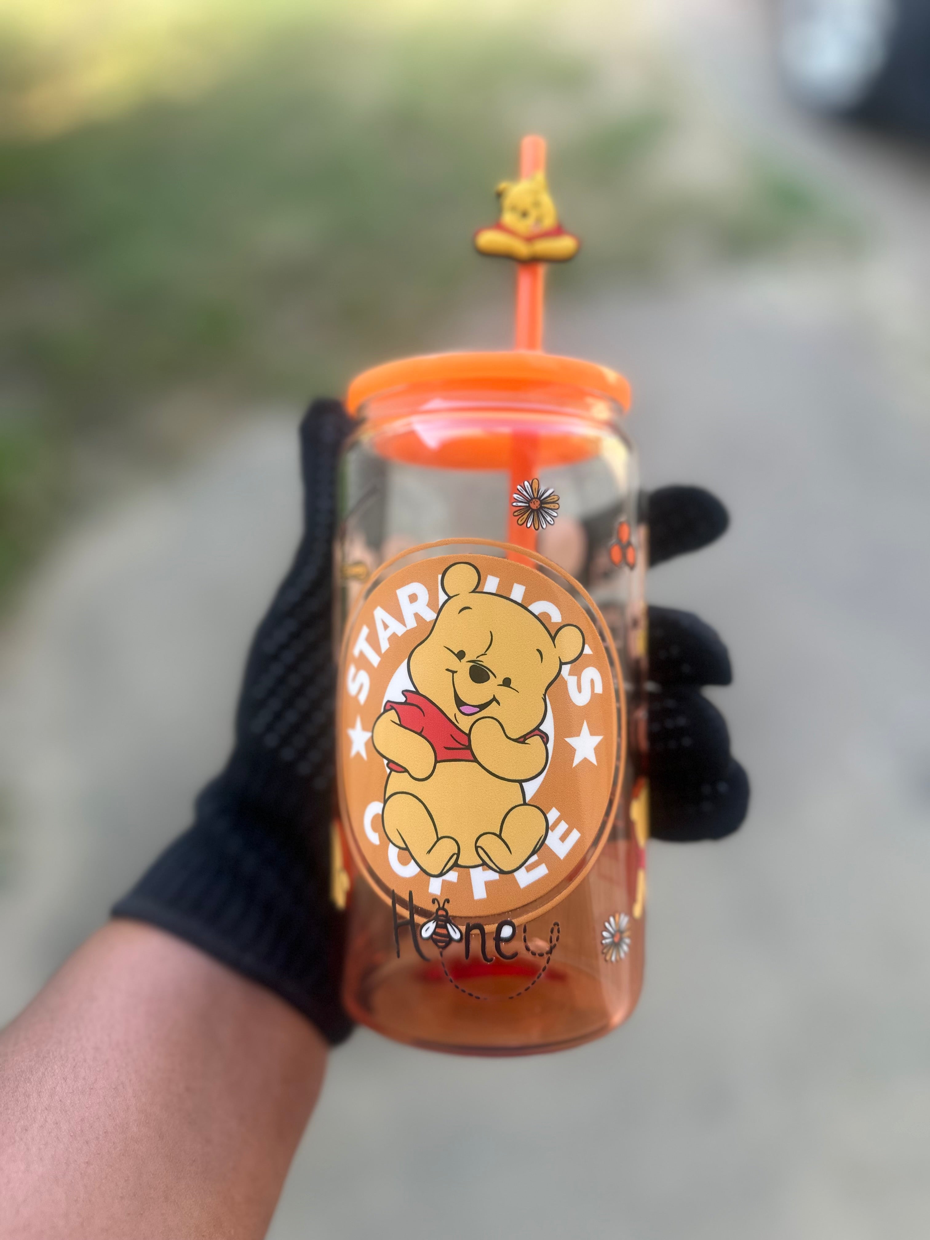 🍯 Honey Bear Coffee Glass