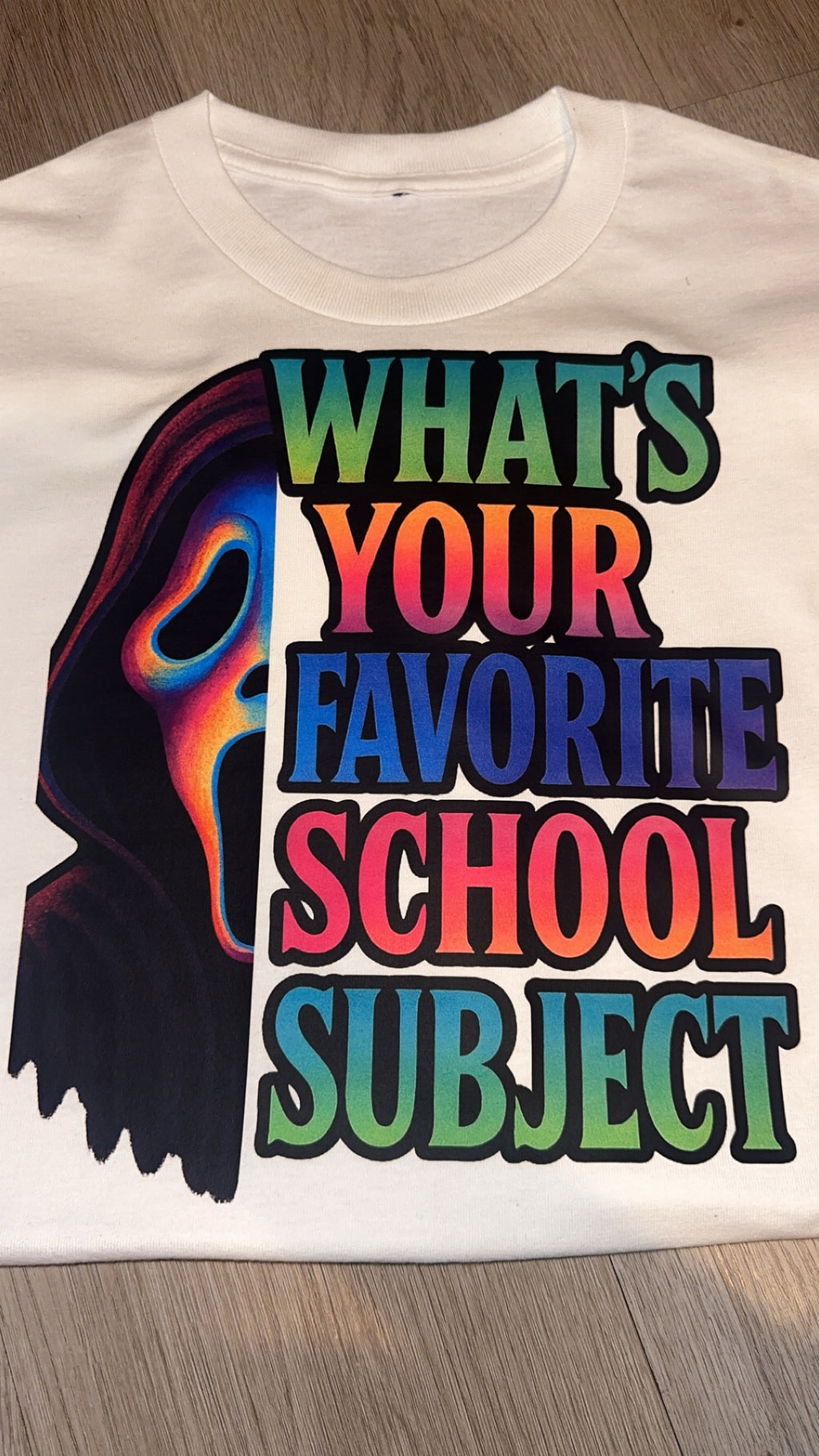 Spooky school subject T-shirt