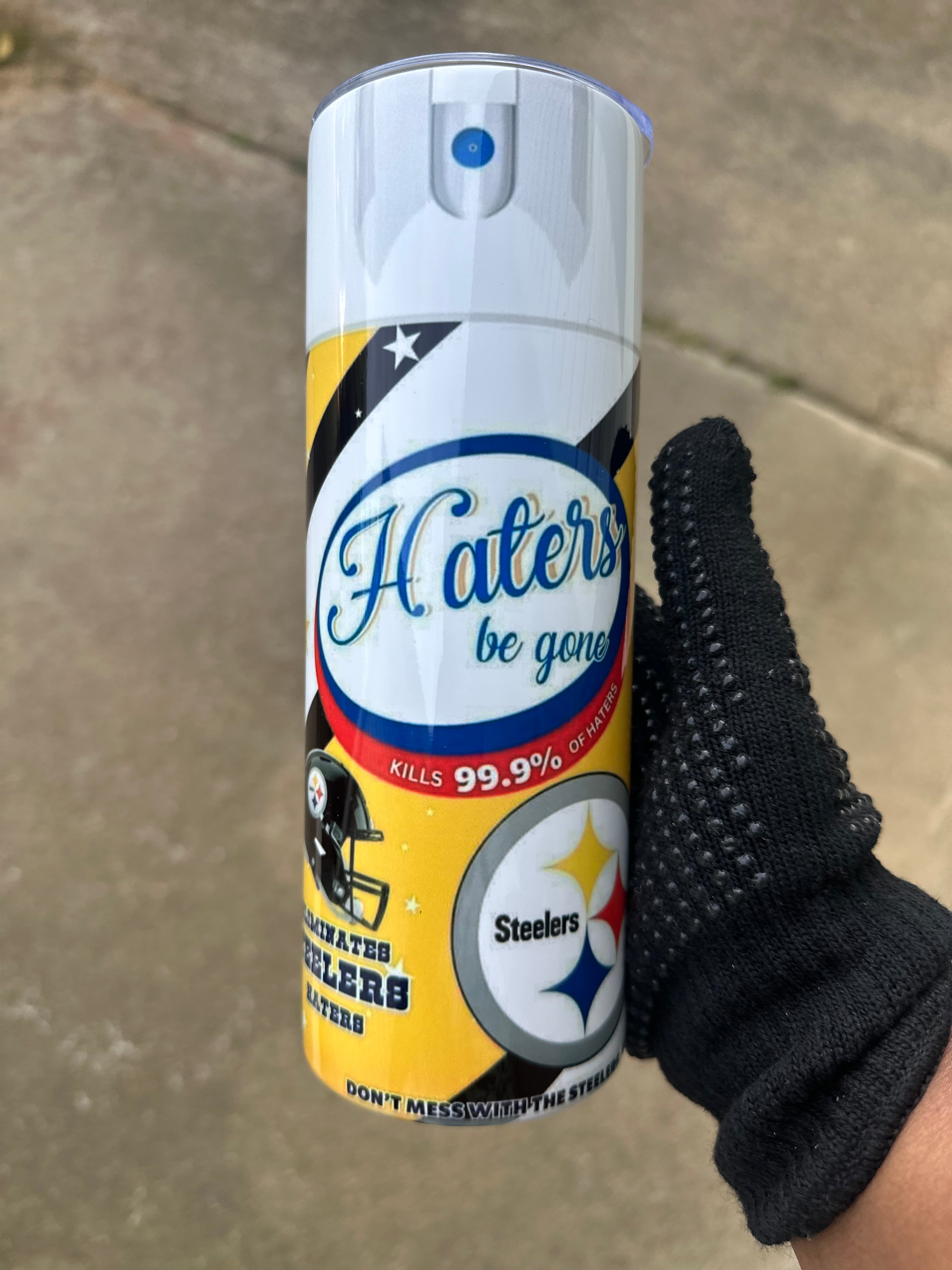 Steelers “Haters Be Gone” tumbler