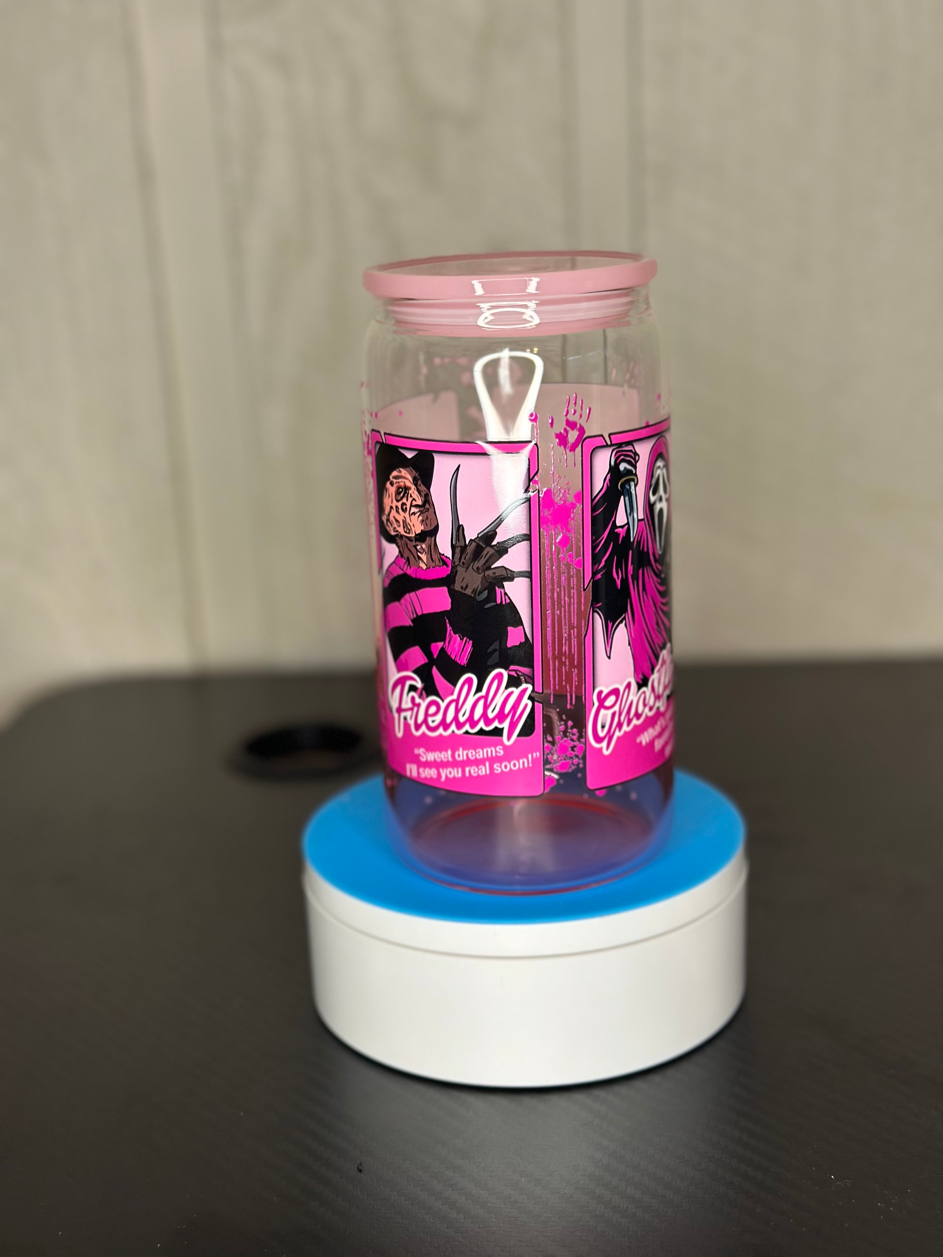 Ghostface Barbie Glass Can