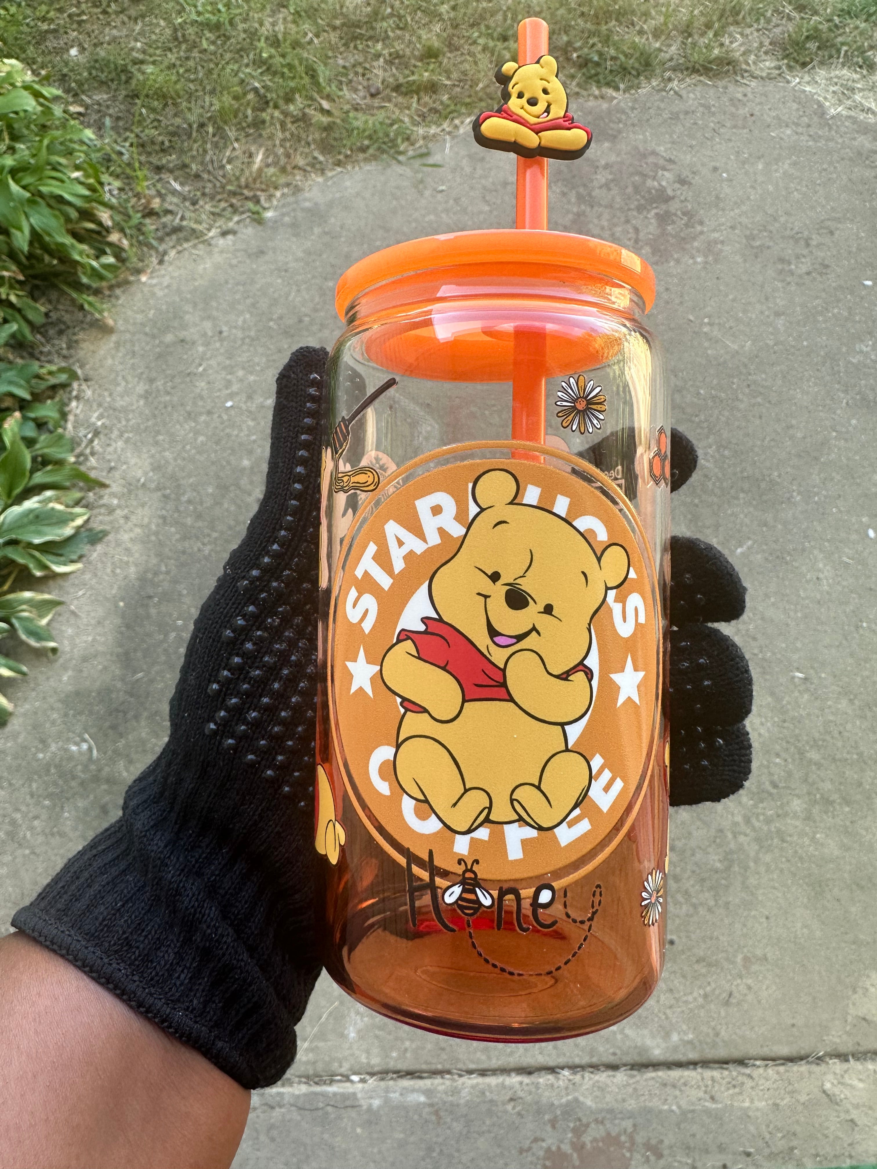 🍯 Honey Bear Coffee Glass