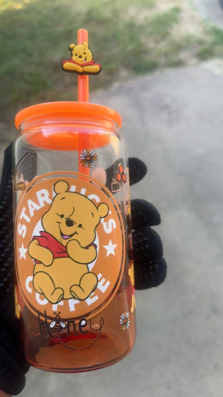 🍯 Honey Bear Coffee Glass